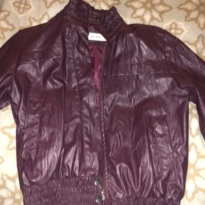 Zara eggplant colored leather ! NEVER WORN !